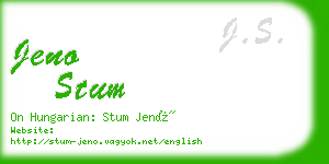 jeno stum business card